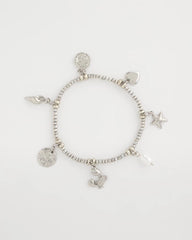 Chico's Online - Beachy Silvertone Stretch Charm Bracelet