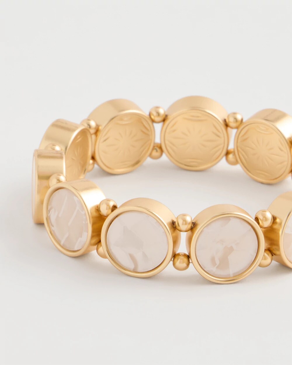 Chico's US - Pearlescent Goldtone Stretch Bracelet