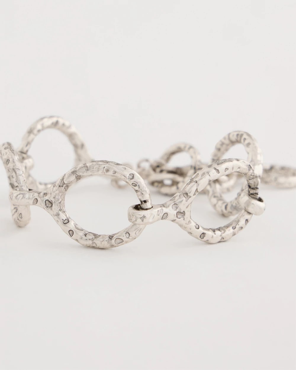 Chico's Discount - Silvertone Open Link Toggle Bracelet