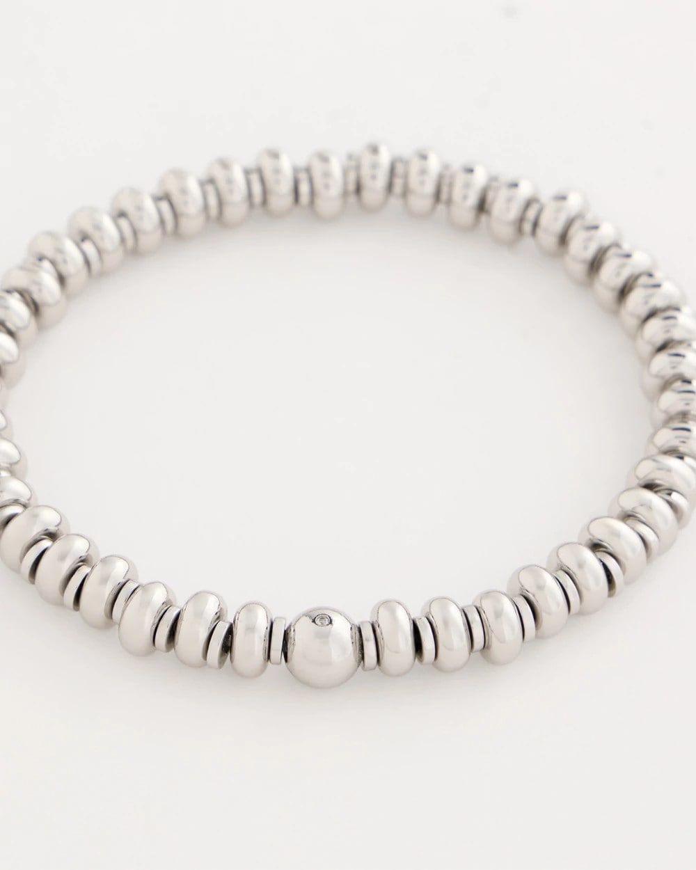 Chico's Sale - Silvertone Rounded Stretch Bracelet