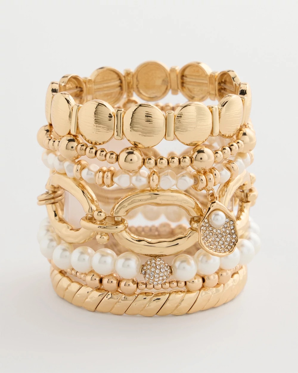 Chico's Online - Pearlescent Stretch Charm Bracelet