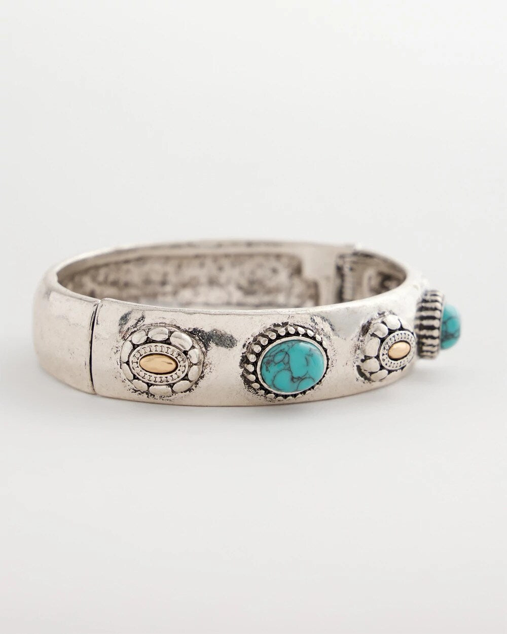 Chico's / Turquoise Mixed Metal Bangle