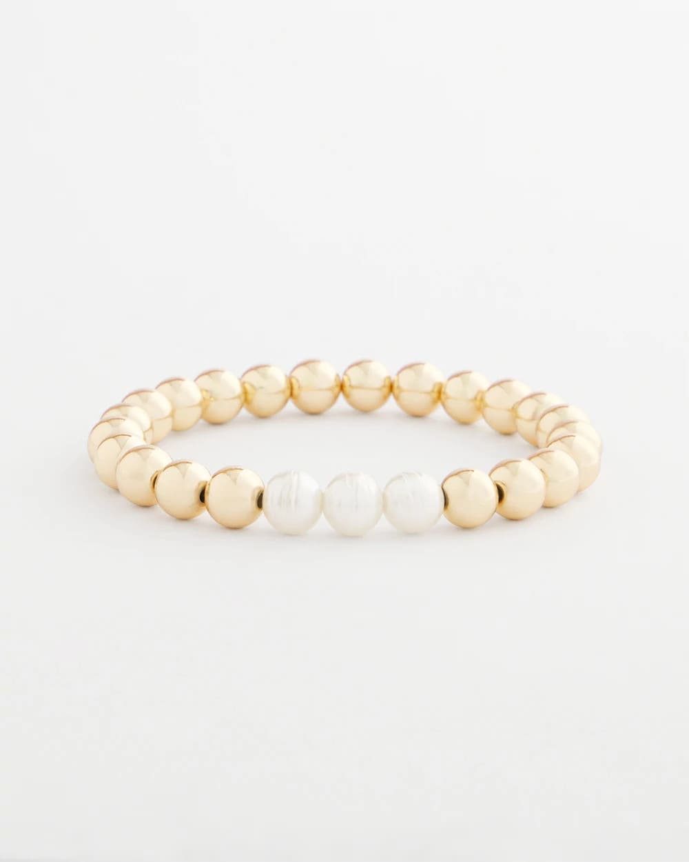 Chico's Outlet - Goldtone Bead Stretch Bracelet