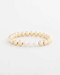 Chico's Outlet - Goldtone Bead Stretch Bracelet