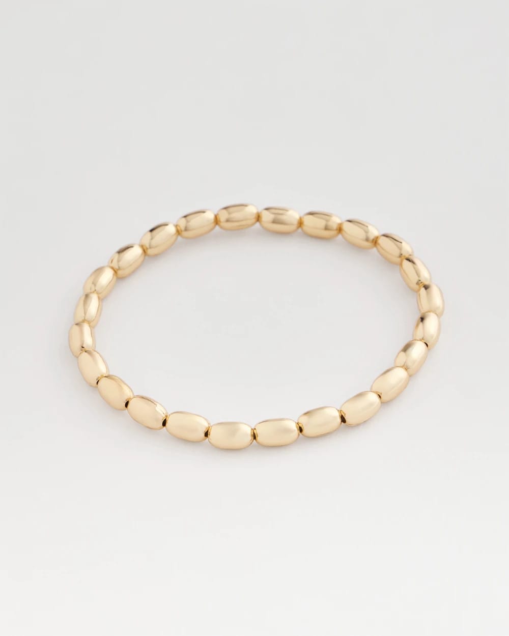 Chico's Discount - Goldtone Oval Beaded Stretch Bracelet