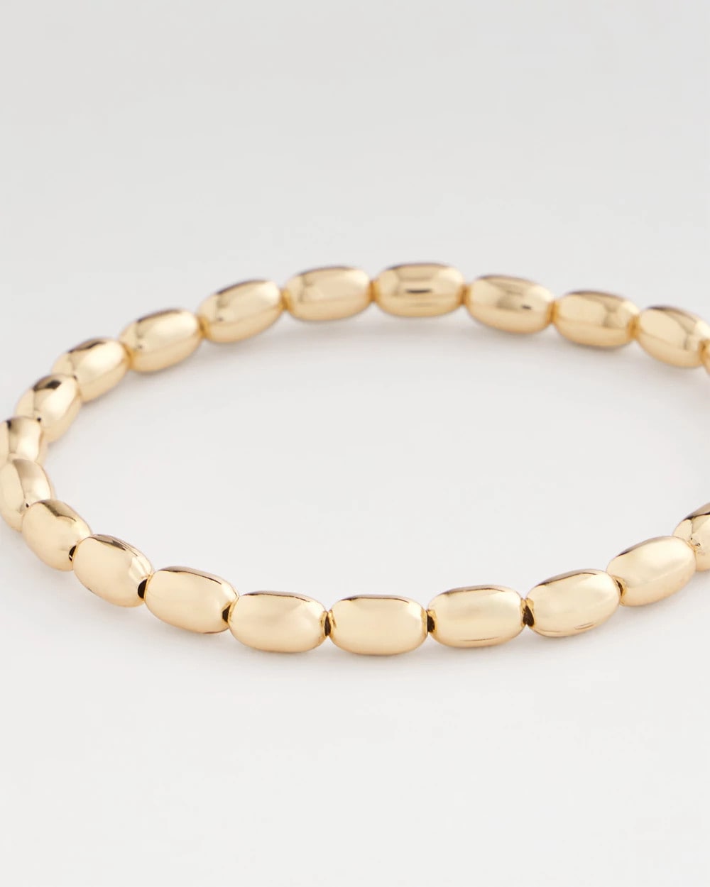 Chico's Discount - Goldtone Oval Beaded Stretch Bracelet