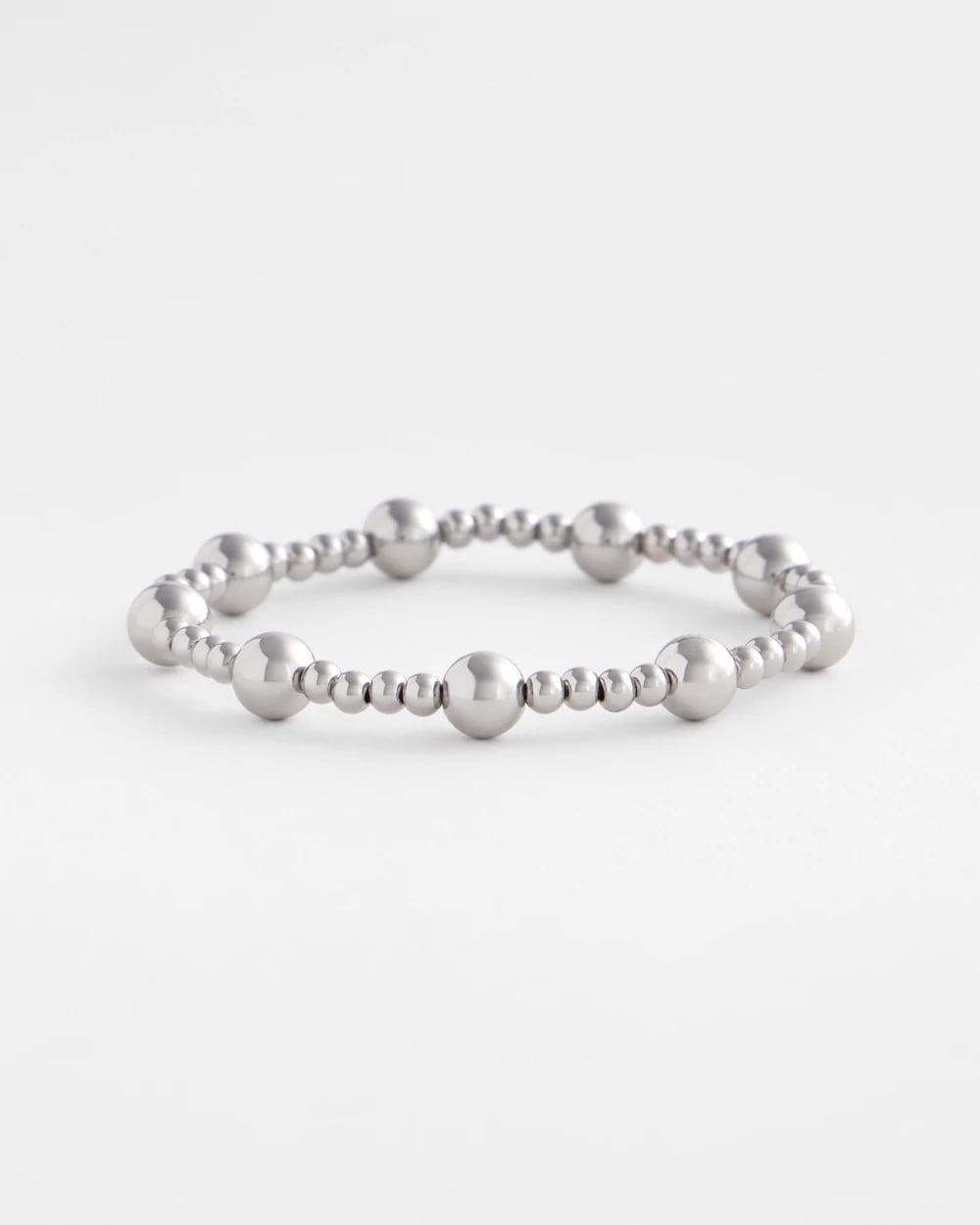 Chico's Sale - Silver-tone Medium Bead Stretch Bracelet