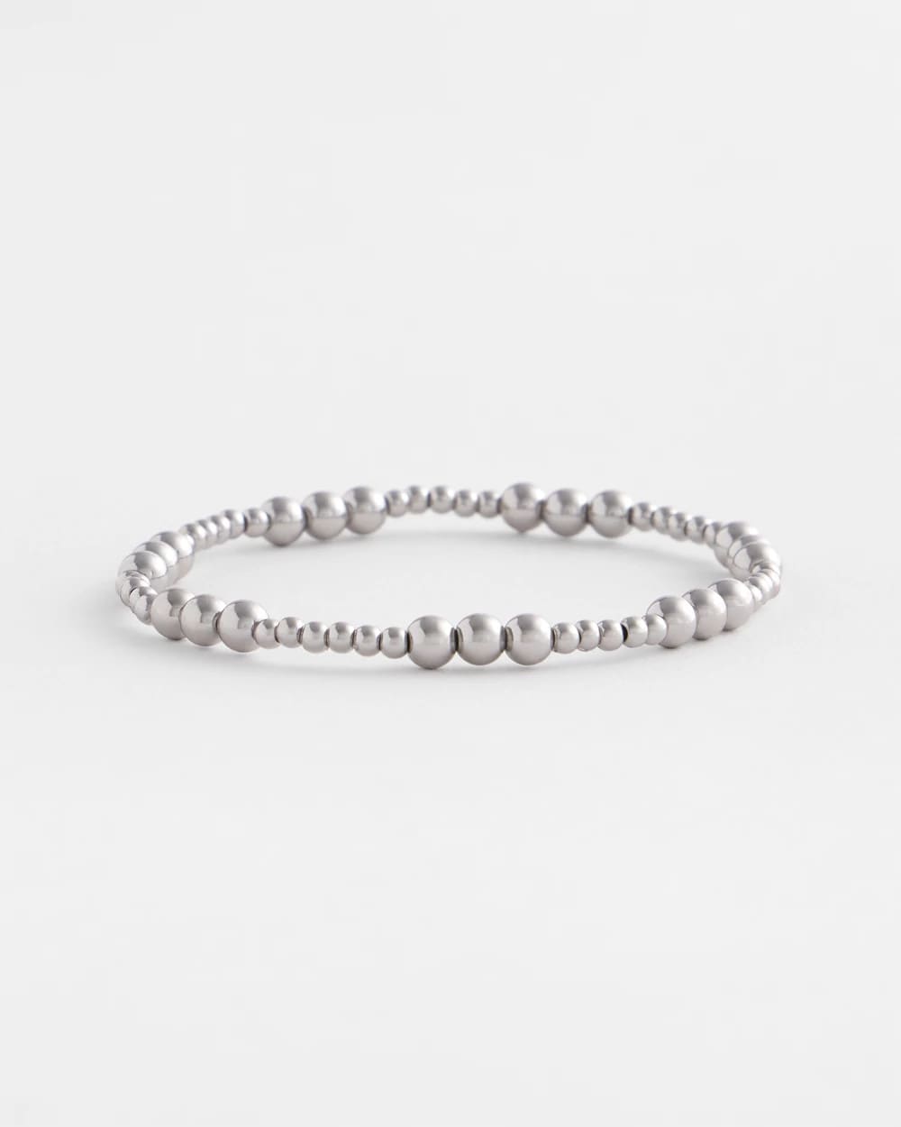 Chico's For Sale - Silver-tone Small Bead Stretch Bracelet