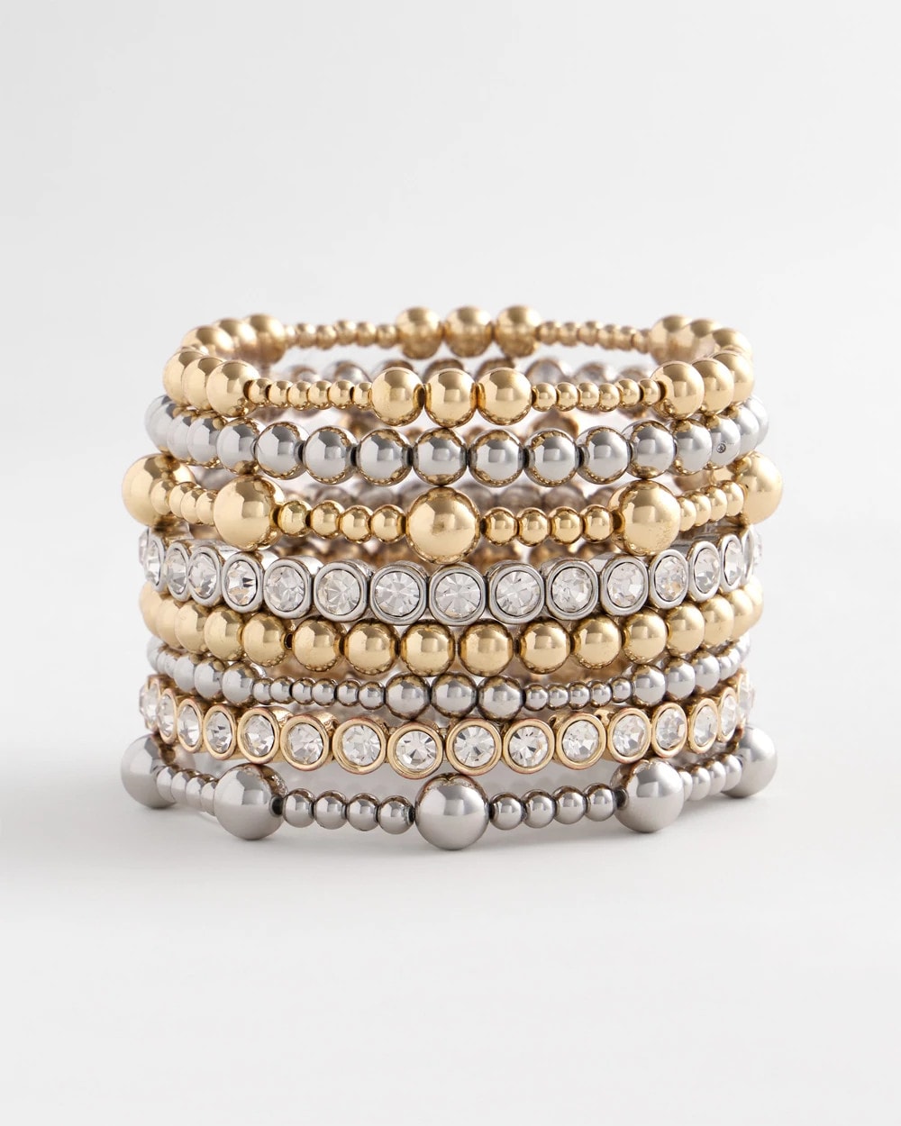 Chico's For Sale - Silver-tone Small Bead Stretch Bracelet