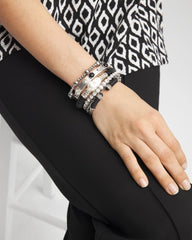 Chico's For Sale - Silver-tone Small Bead Stretch Bracelet