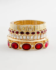 Chico's Outlet - Gold Bezel Set Stretch Tennis Bracelet