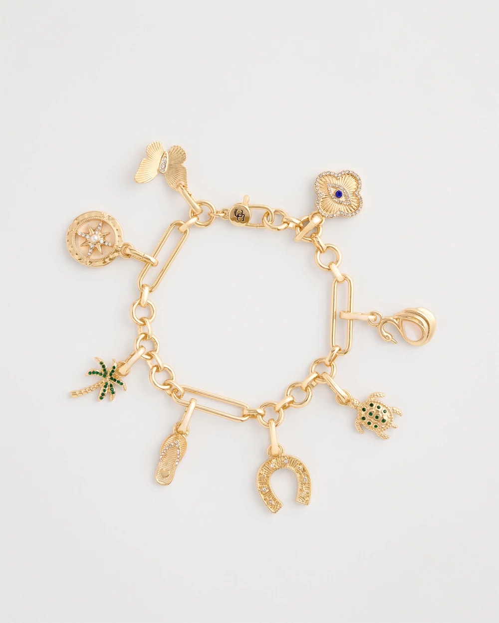 Chico's Sale - Shiny Goldtone Novelty Charm Bracelet