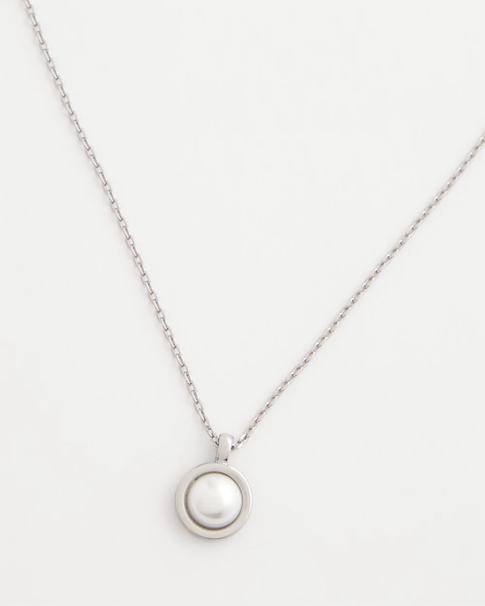 Chico's On Sale - Silver Pearl Single Strand Necklace