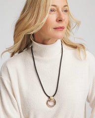 Chico's Online - Adjustable Tri-Tone Pendant Necklace