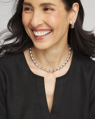 Chico's US - Silvertone Bamboo Collar Necklace