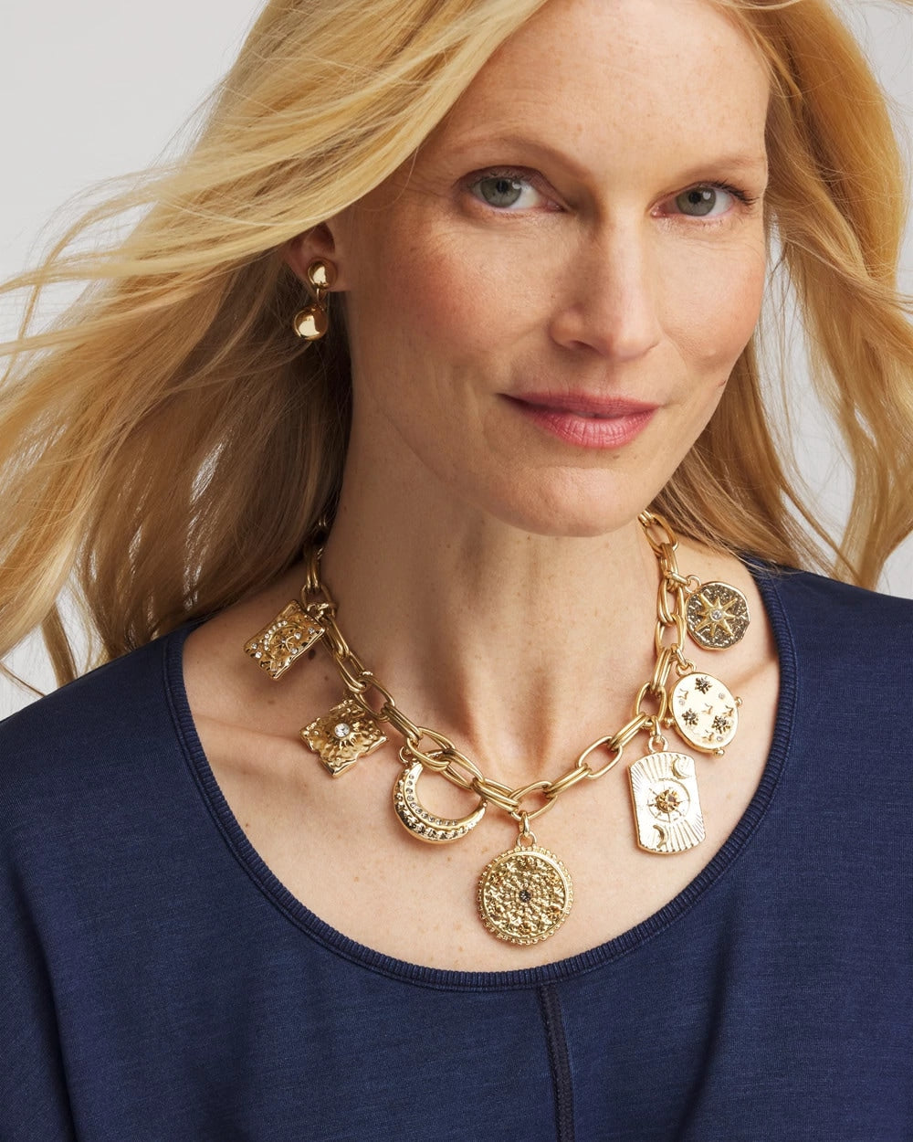 Chico's Discount - Gold Celestial Charm Necklace