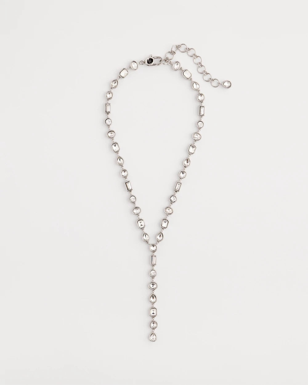 Chico's Sale - Bezel Set Silvertone Y-Necklace