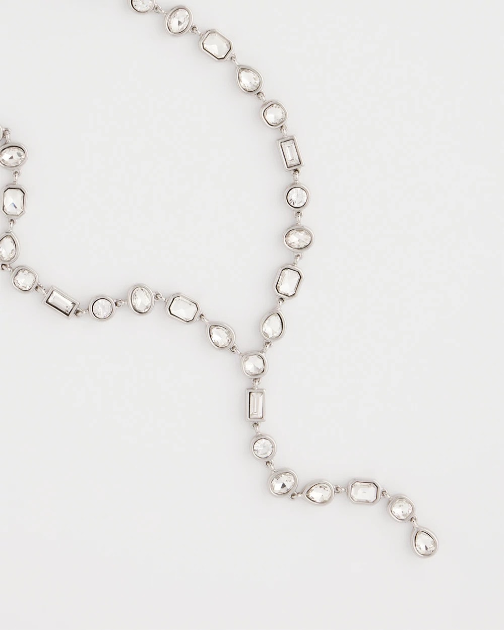 Chico's Sale - Bezel Set Silvertone Y-Necklace