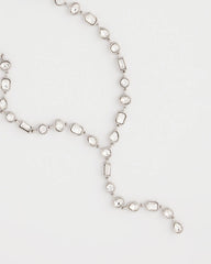 Chico's Sale - Bezel Set Silvertone Y-Necklace