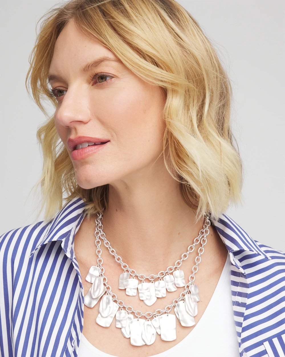 Chico's / Double Square Charm Pendant Necklace