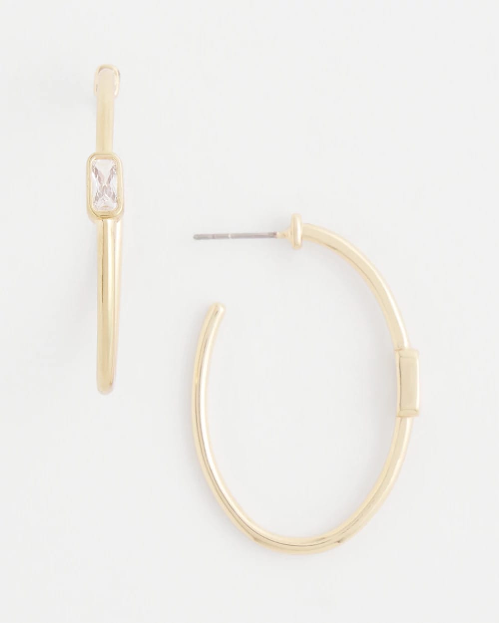 Chico's / Gold Oval Hoop Earrings