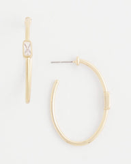 Chico's / Gold Oval Hoop Earrings