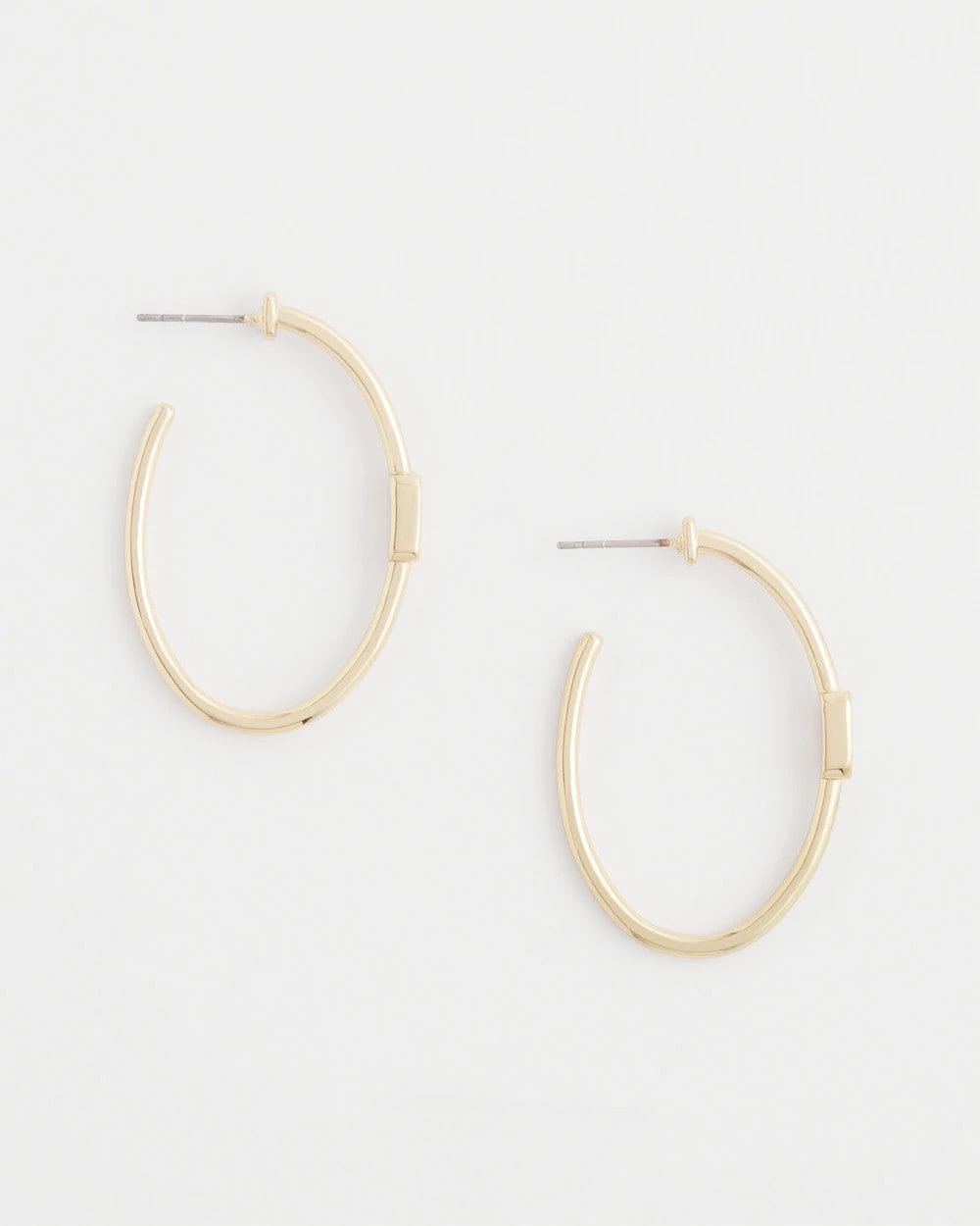 Chico's / Gold Oval Hoop Earrings