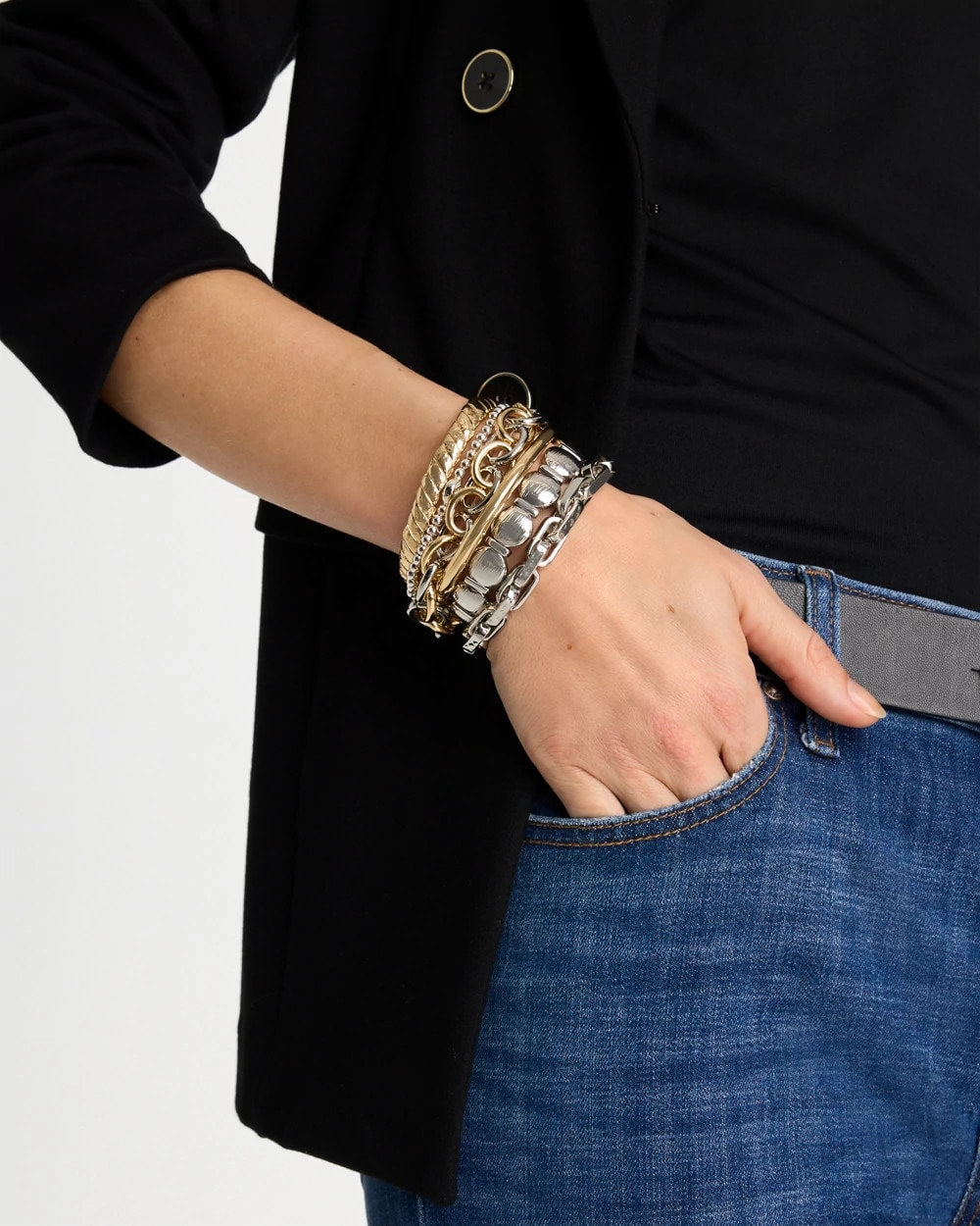 Chico's Outlet - Open Link Stretch Bracelet