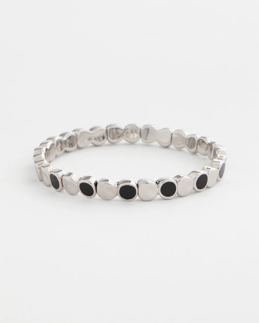 Chico's / Black Mini Circle Stretch Bracelet