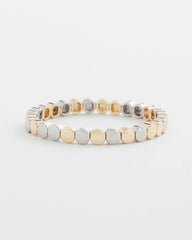 Chico's For Sale - Silver & Gold Tone Round Stretch Bracelet