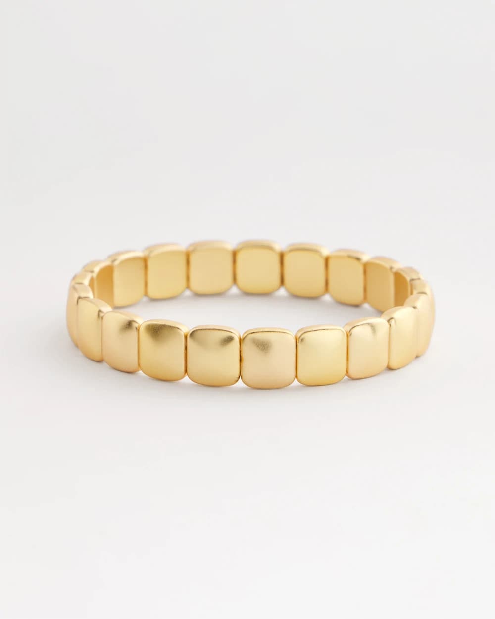 Chico's Outlet - Golden Matte Square Stretch Bracelet