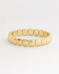 Chico's Outlet - Golden Matte Square Stretch Bracelet