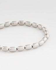 Chico's Online - Silvertone Oval Beaded Stretch Bracelet