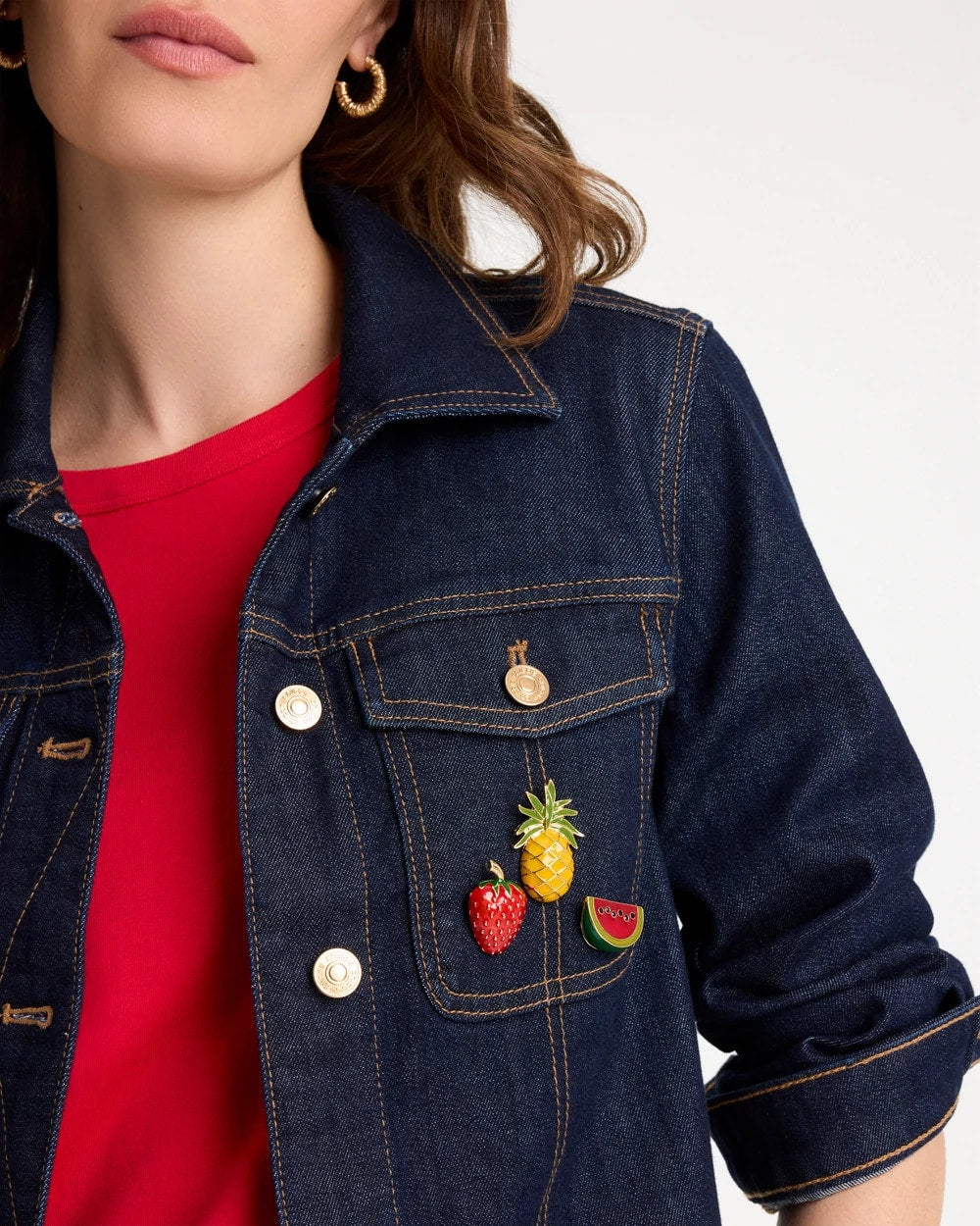 Chico's Discount - Fruit Brooch Set