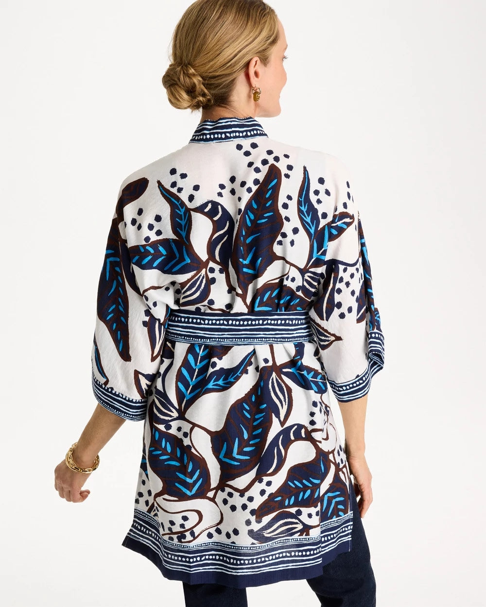 Chico's / Printed Belted Kimono