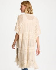 Chico's Long Knit Fringe Ruana