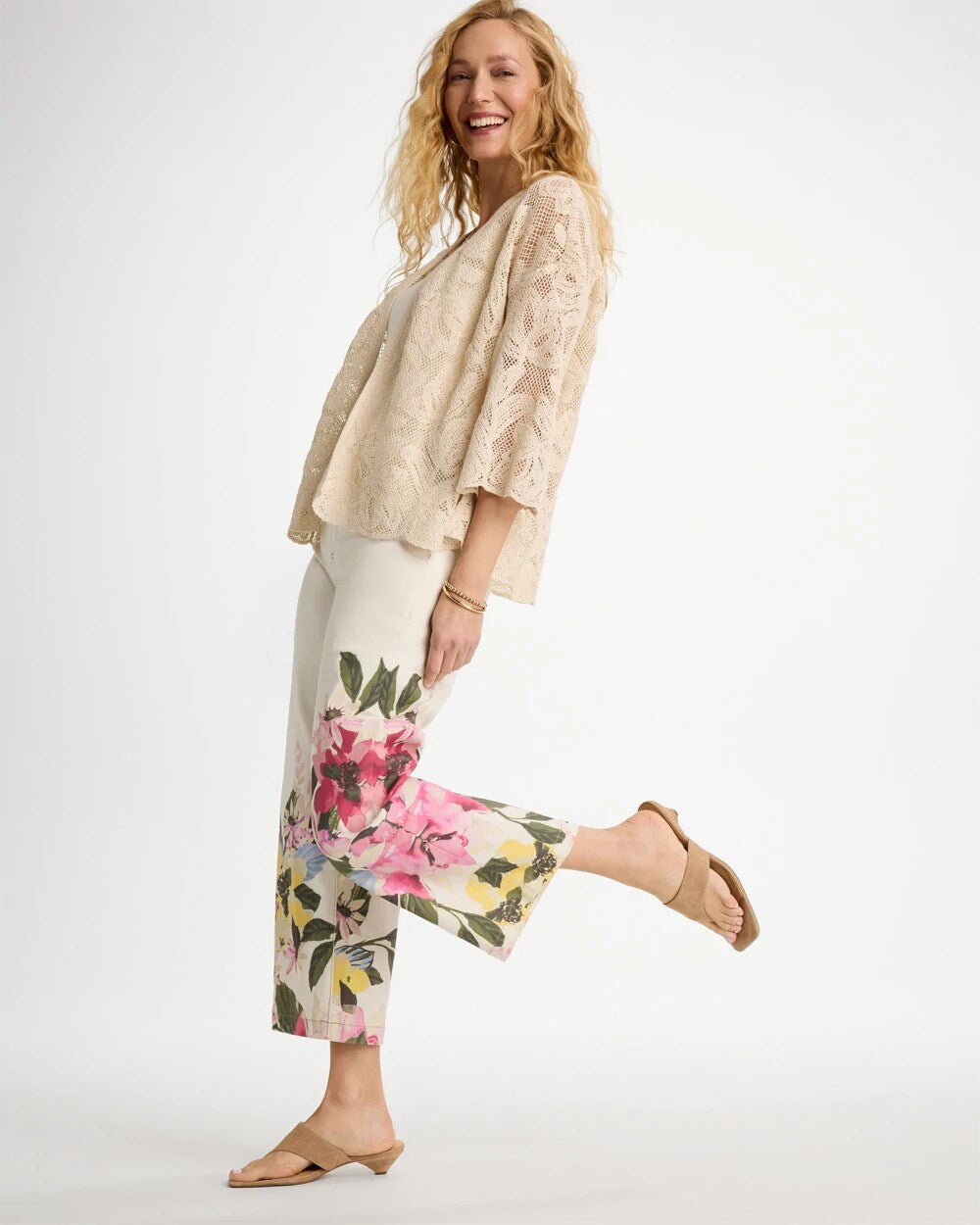 Chico's Discount - Short Crochet Lace Kimono