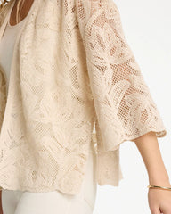 Chico's Discount - Short Crochet Lace Kimono