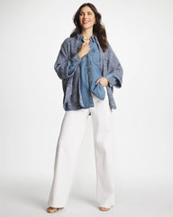 Chico's For Sale - Rounded Hem Zip-Front Ruana