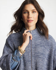 Chico's For Sale - Rounded Hem Zip-Front Ruana