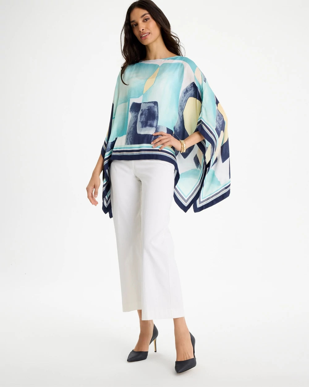 Chico's Outlet - Woven Crepe Artisanal Poncho