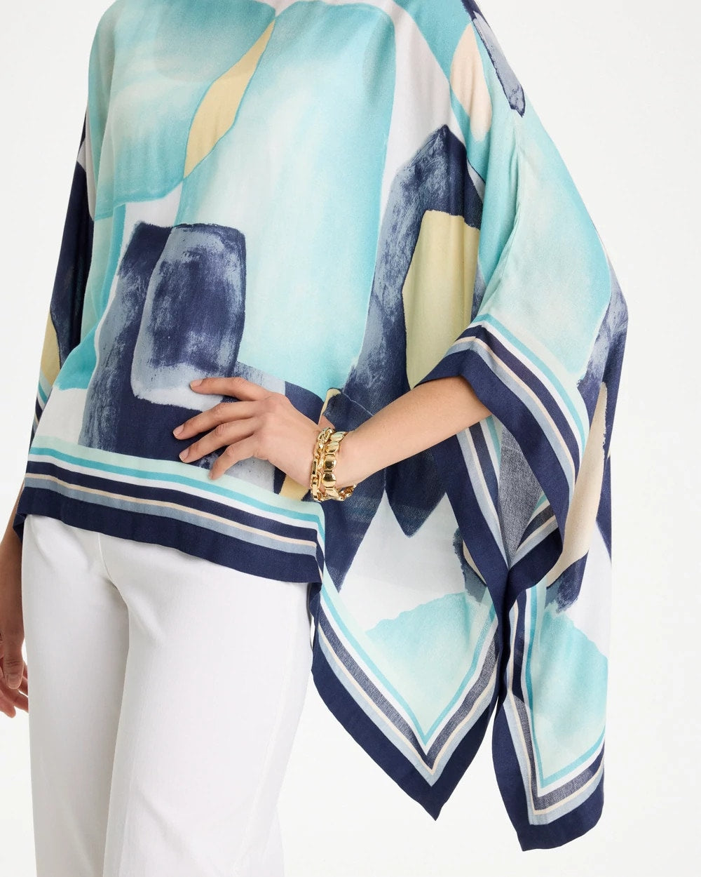 Chico's Outlet - Woven Crepe Artisanal Poncho