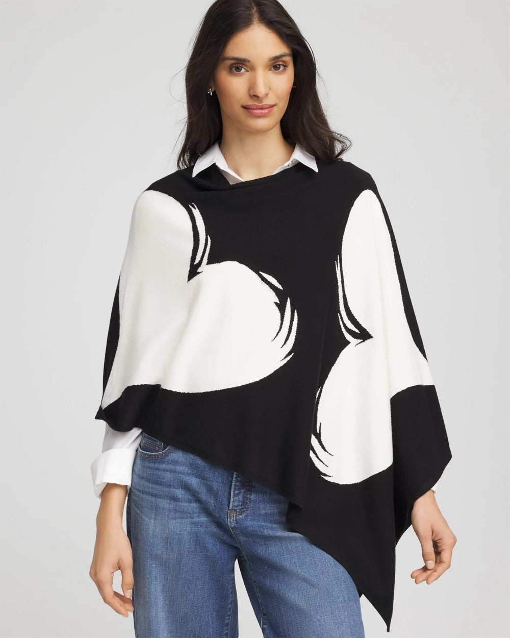 Chico's / Love Brush Convertible Sweater Poncho