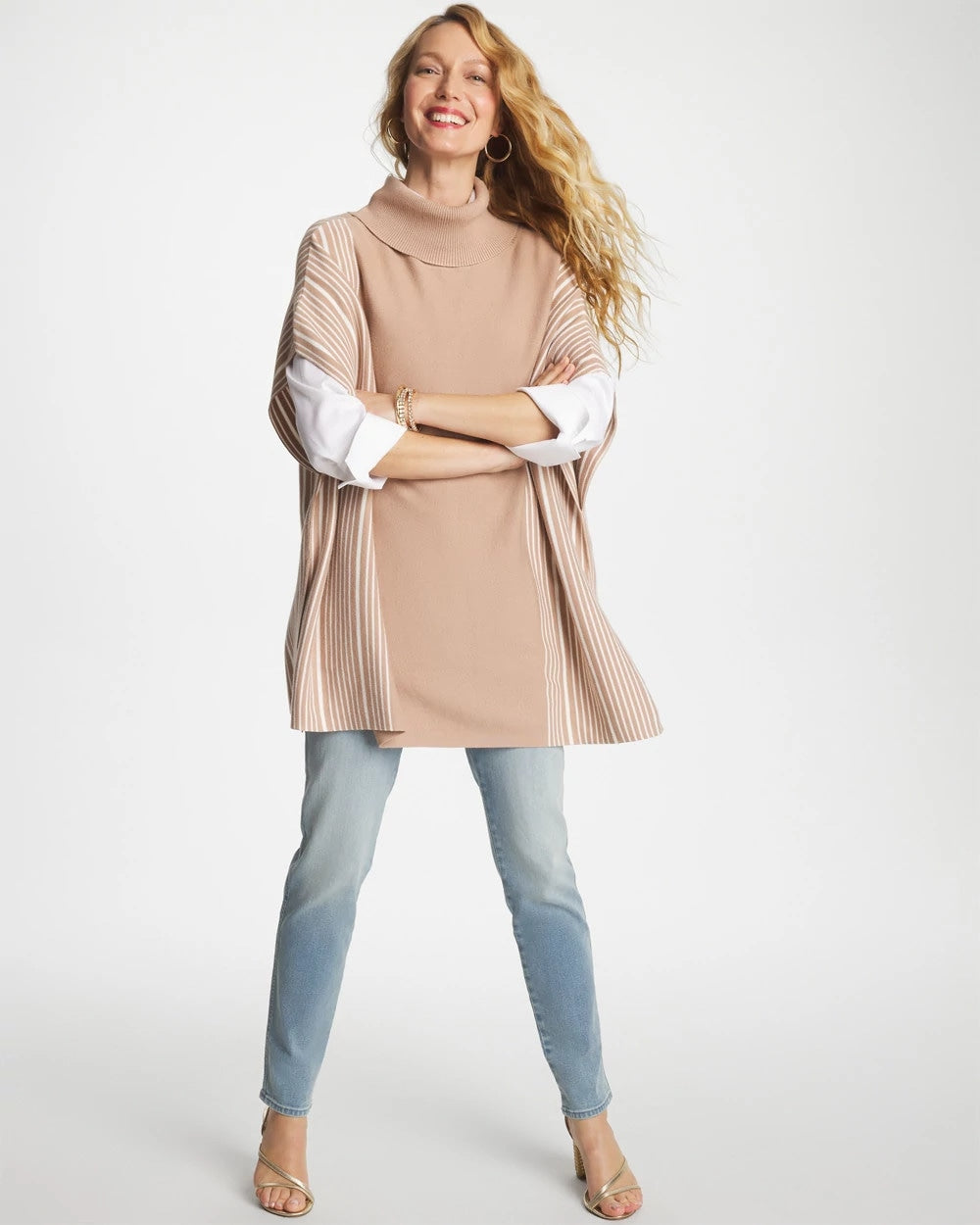 Chico's Discount - Turtleneck Sweater Poncho