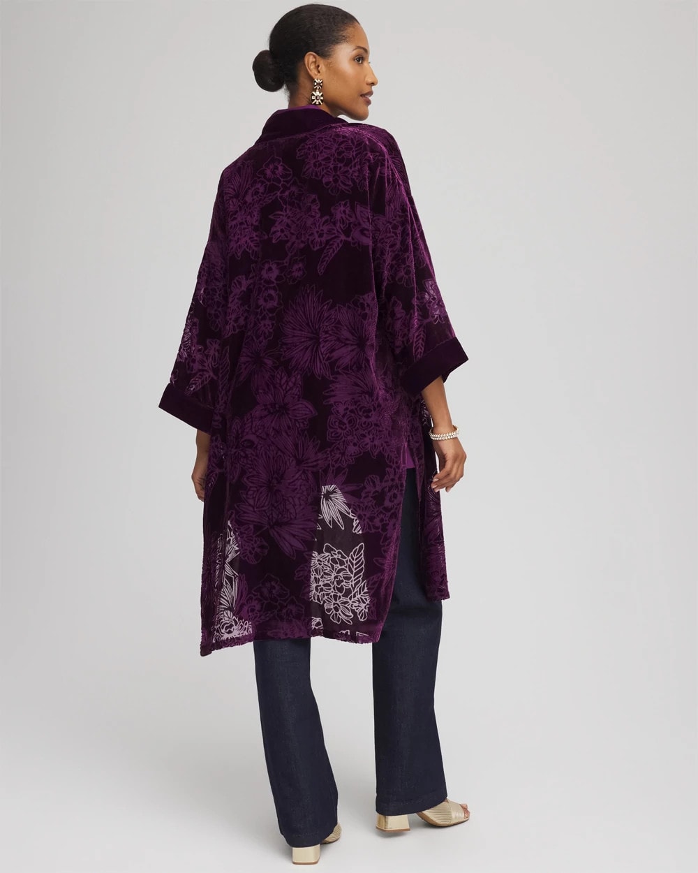 Chico's On Sale - Floral Burnout Kimono