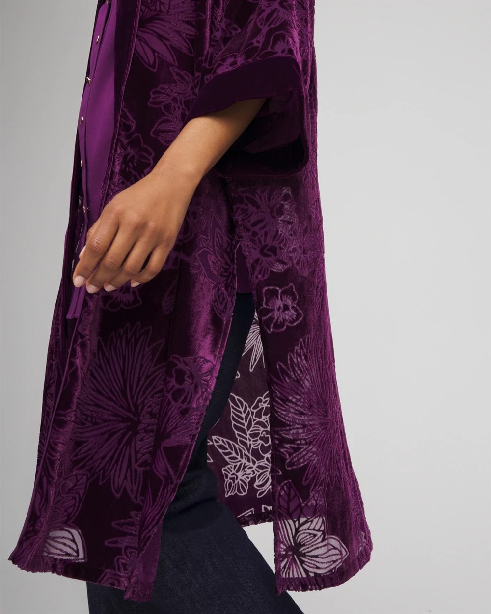 Chico's On Sale - Floral Burnout Kimono