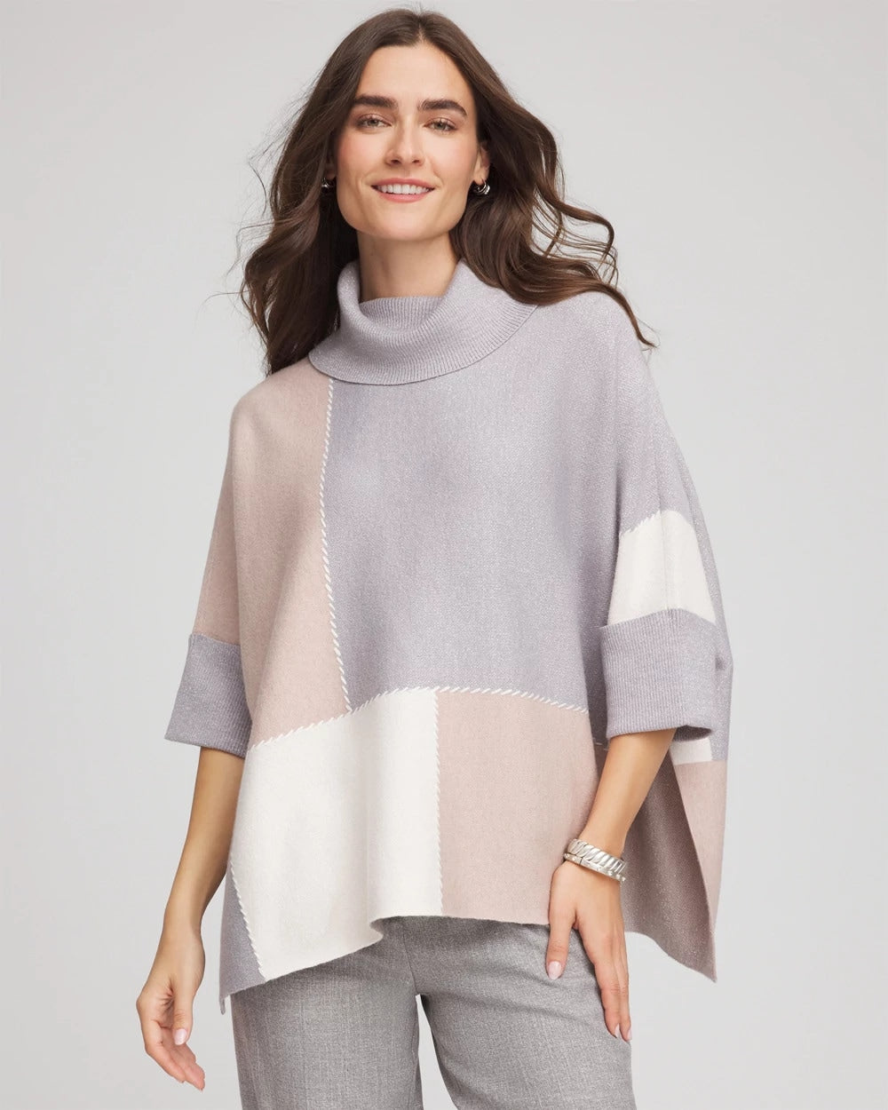 Chico's For Sale - Quilted Chic Cowlneck Poncho