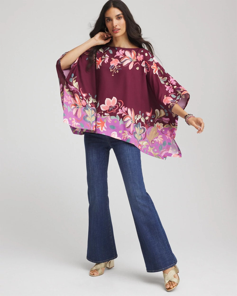 Chico's Online - Printed Boatneck Pullover Poncho