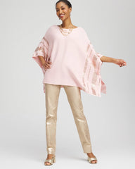 Chico's Sale - Sequin Striped Sweater Poncho