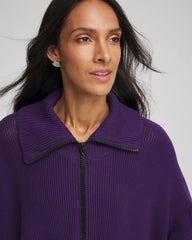 Chico's Online - Rhinestone Zip-Collar Sweater Poncho